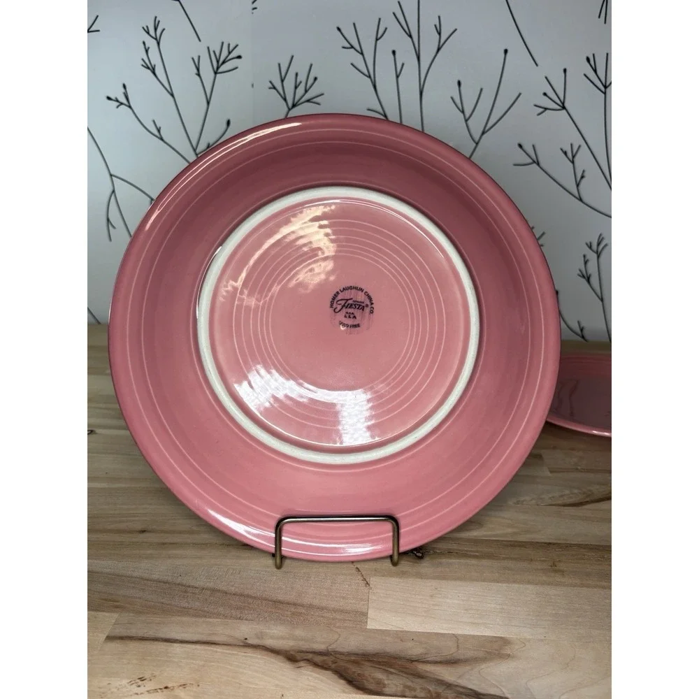 Fiesta Homer Laughlin Ceramic Pink Dinner & Salad Plates 10.5